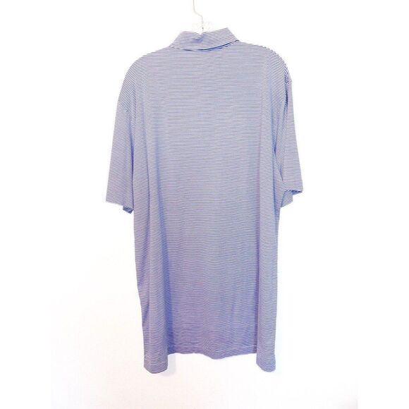 Polo Golf Ralph Lauren Mens Golf Polo Shirt Size XL Blue White Stripe Cotton - Picture 5 of 5